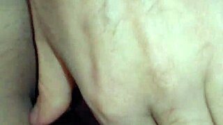 Stockings milf spreads legs wide for anal teasing closeup