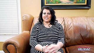 Curvy Busty Brunette Deepthroats Then Takes Doggystyle Pounding