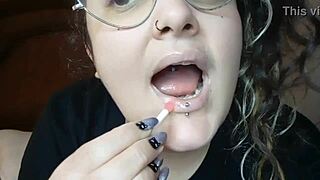 sweet thin glossy lips tease backstage secrets