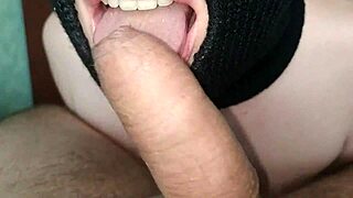 Sexy Milf Delivers Hot Blowjob with Massive Cumshot Explosion