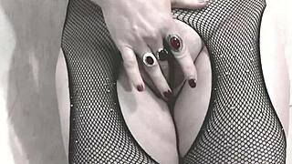 mature milf's erotic lingerie tease hides steamy handjob secrets