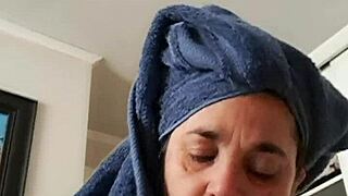 Milf's Juicy Blowjob Ends in Hot Facial Cumshot?