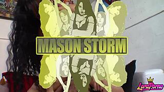 tattooed latina milf mason plays rough before monster cock riding frenzy