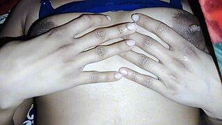 horny stepsister shared the bed with him