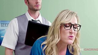 Office Parody Turns Milf Group Fucking Frenzy