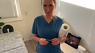 my massage with the nurse slut turns into oiled deepthroat blowjob and facial cumshot