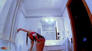 Mature Spanish Brunette Fingers Pussy With Dildo Before Rough Hardcore Pounding