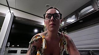 Friend's stepmom delivers sloppiest deepthroat cum-guzzling humiliation blowjob