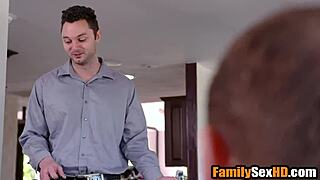 stepmom sneaks stepson pounding to spite her lousy hubby