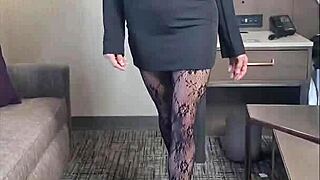 bossy secretary bends over big tits for promotion creampie