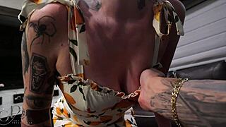 Friend's stepmom delivers sloppiest deepthroat cum-guzzling humiliation blowjob