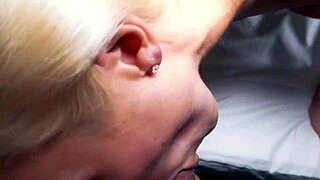 naughty blonde milf babe pounded rough in hotel bed!