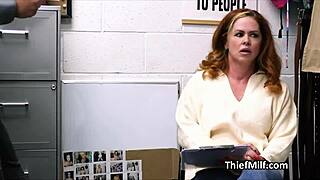 caught stealing i force redhead milf to throat my fat cock deep