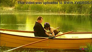 Horny brunette fucked boat cowgirl till feet cumshot!