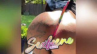 fireworks explode with big ass ebony girlfriend sexfeene tattoo fun