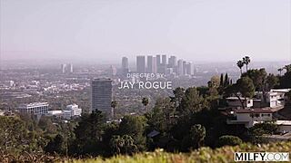 Blonde housewife Melissa begs for BBC double team