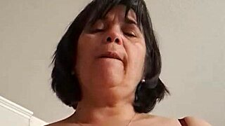 Chubby latina stepmom gallops stepson cock in homemade pov