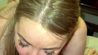 Blonde Stepmom Bedroom Sucks Stepson Huge Cock Deepthroat Big Tits Tattoo