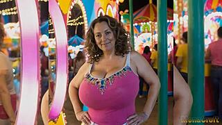 classy mona croft milf teases with massive bra-stuffed tits