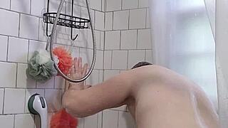 caught stepmom showering with big tits now im stroking hard 😍🍑💦