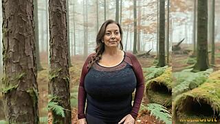 classy mona croft milf teases with massive bra-stuffed tits