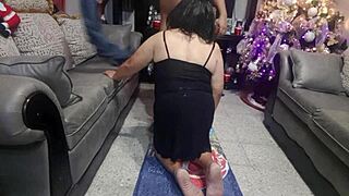 Rich 70-year-old mature neighbor sucks cock with big tits and ass