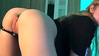 teen milf squirts wildly with anal plug bent over doggystyle