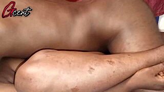 Juicy African girlfriend moans in homemade missionary with friend