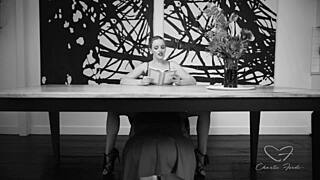 AMBER MOORE'S BOOK DRIVES CHARLIE FORDE TO FINGER CUNT HARD!