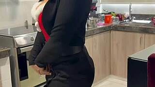 Madura prepago fucks young godson at Christmas dinner