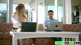 wife catches husband balls deep in her stepsister's wet pussy