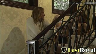 Roxy Jezel's Hardcore Pussy Lick and Stairway Fuckfest