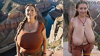 classy mona croft milf teases with massive bra-stuffed tits