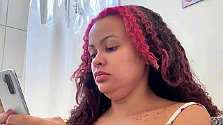 chubby brazilian bbw unleashes gassy morning toilet farts