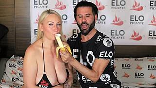 Curvy Blonde Momma Enters Elo's Spicy Podcast Room