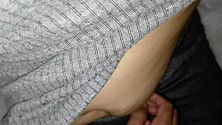 College Roommate Pounds Tight Pussy Bent Over Dorm Bed Doggystyle Creampie