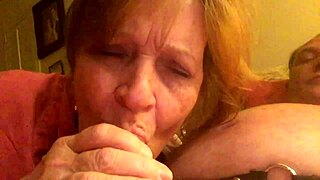 cocksucking granny carmen moans hard in closeup lingerie blowjob