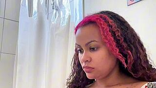 chubby brazilian bbw unleashes gassy morning toilet farts