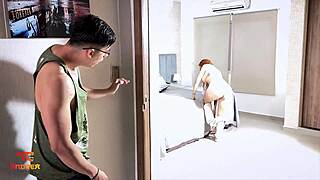 Stepmom andrea castro pops lian grey's virgin cherry ride