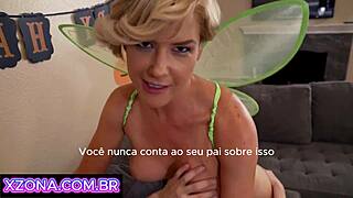 hey stepmom called me to suck and ride this big dick with her... wild threesome!