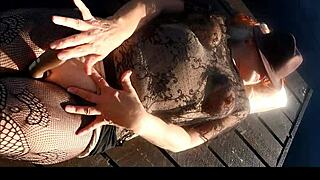 BIRGIT HOUSEWIFE VIBRATOR ORGASM MOANS OUTDOOR REAL SURPRISE!