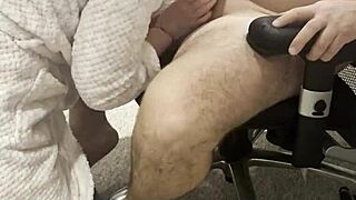 Step Mommy Sucks Step Son's Huge Dick In Living Room