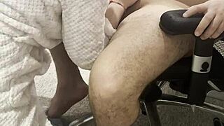 Step Mommy Sucks Step Son's Huge Dick In Living Room