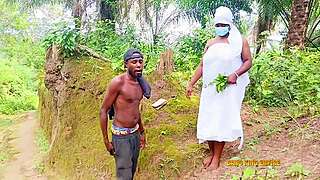 Ezewanyi The Naughty BBW Takes Big Black Cock Doggystyle On Village Road Outdoor Hardcore