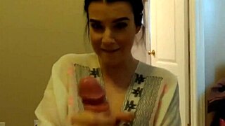 Brunette Milf Deepthroats Monster Cock After Shower Surprise
