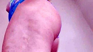 sexy milf's bikini clings to her huge jiggling ass