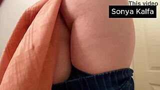 Arab stepmom bent over for hard homemade pounding