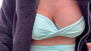 italian milf artemisia love bares huge tits outdoors