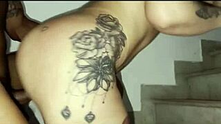 Fucked my friend's mom's ass on stairs secretly