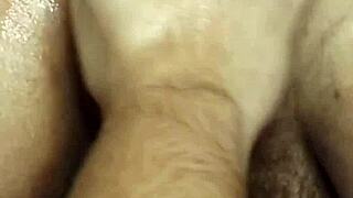 fat hairy milf's ass stretched by anal fisting and deep dildo pounds